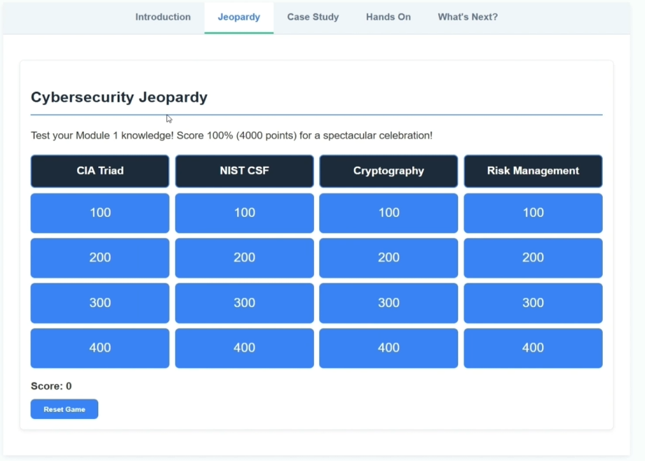 Gamification demo preview